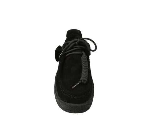 Pantofi casual, dama, FEELING, T003 negru, piele nabuc